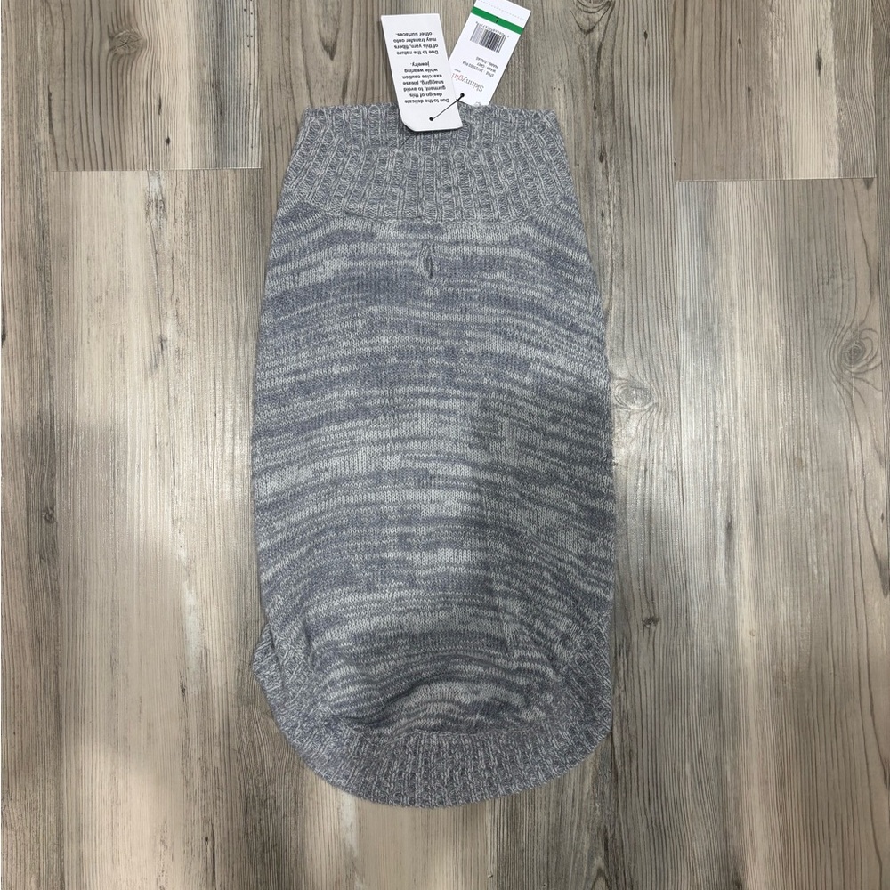 Gray Knit Dog Sweater